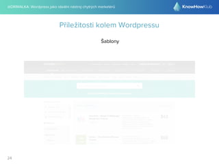 @DRIMALKA: Wordpress jako ideální nástroj chytrých marketérů
24
Příležitosti kolem Wordpressu
Šablony
 