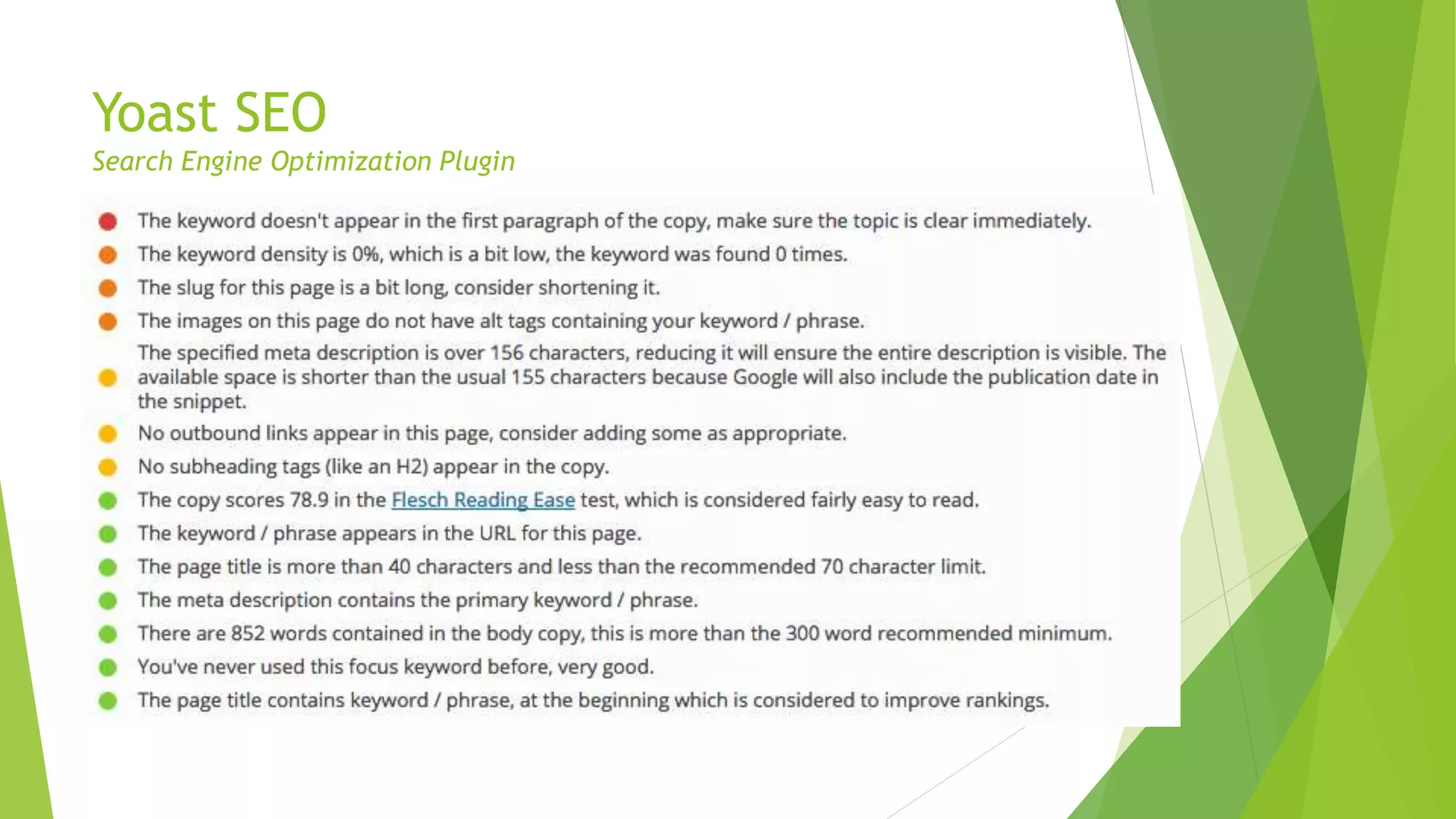 Yoast SEO
Search Engine Optimization Plugin
 