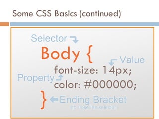 Some CSS Basics (continued)
 