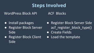 Fastest Way of Creating Gutenberg Blocks - WordCamp Rochester | PPTX