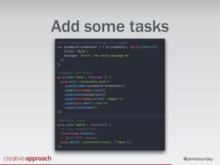 @jamesbundey
Add some tasks
 