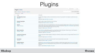 @bobwp @wcsea
Plugins
 