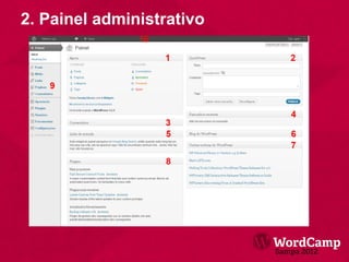 2. Painel administrativo
 