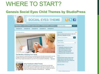 WHERE TO START?
Genesis Social Eyes Child Themes by StudioPress
 