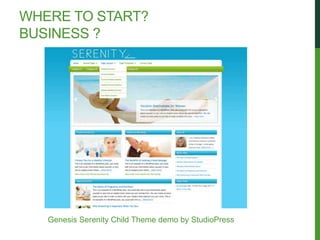 WHERE TO START?
BUSINESS ?




   Genesis Serenity Child Theme demo by StudioPress
 