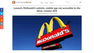 WCAG 2.0
https://www.w3.org/TR/WCAG20/
日本語訳：http://waic.jp/docs/WCAG20/Overview.html
 