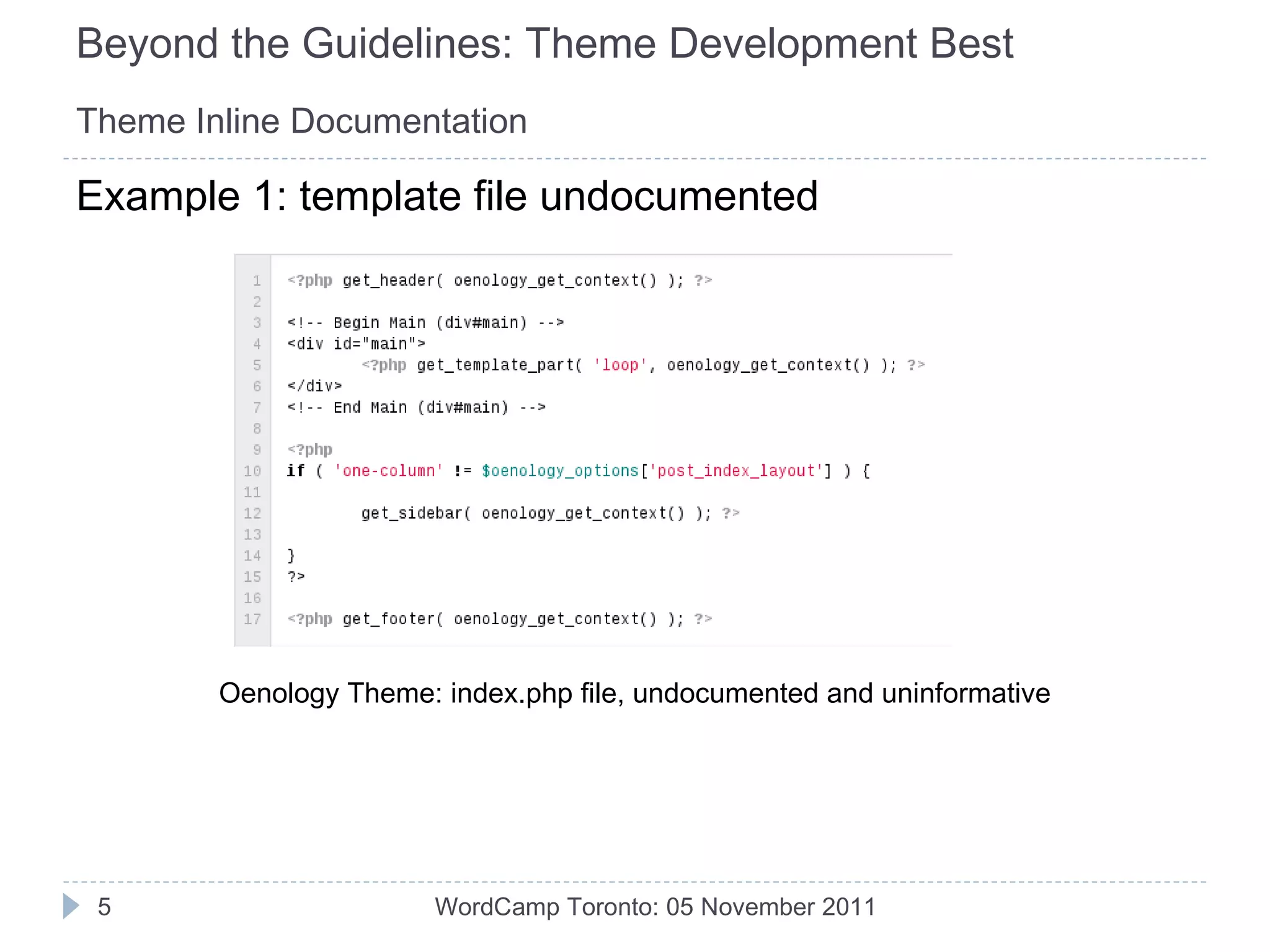 Auto-generation of Theme documentation/cross-reference 