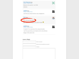 Your Blog is Your Social Network