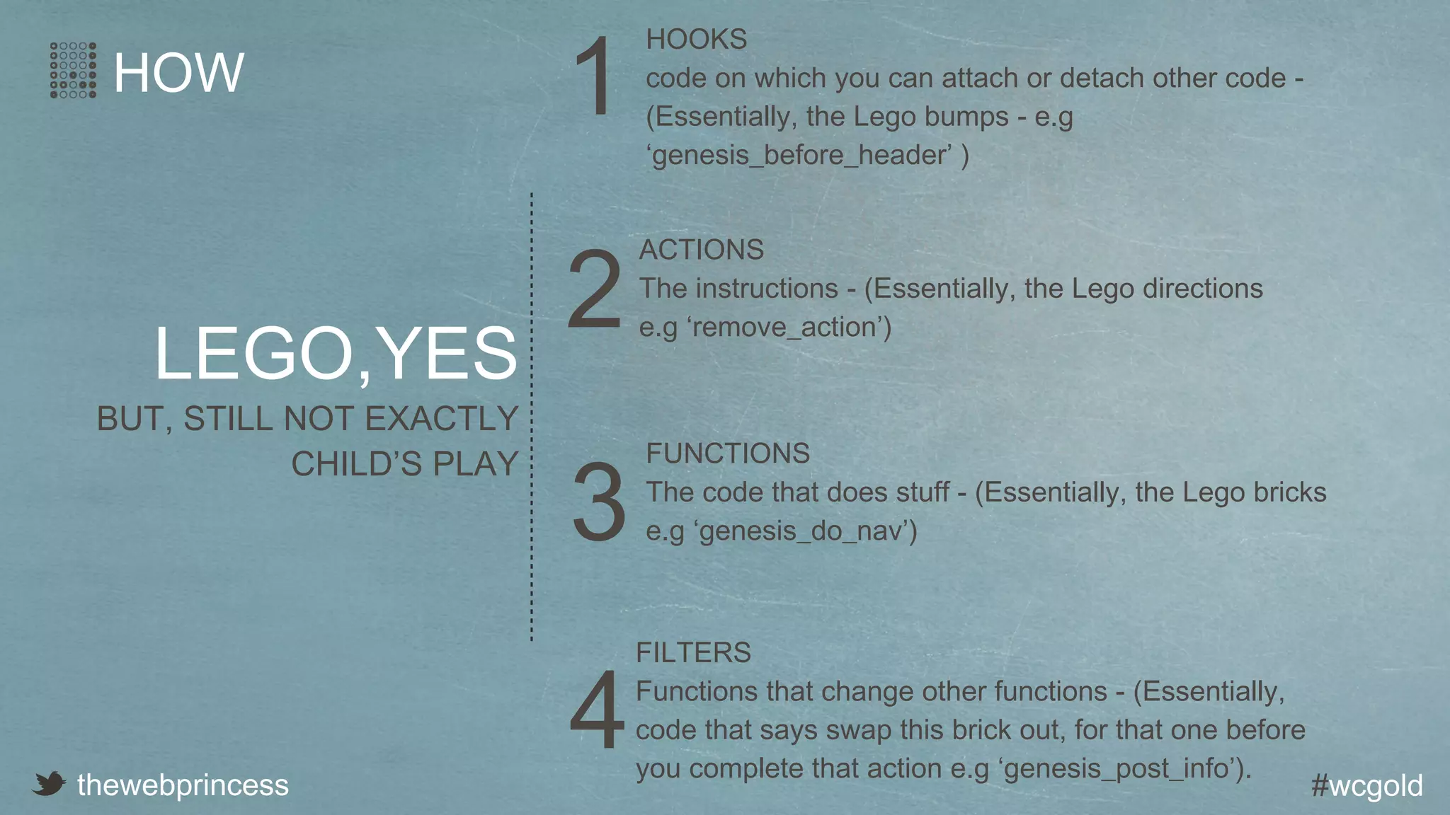 Getting to Grips with Genesis