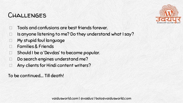 How To Make Hindi Content Visible Wordcamp Udaipur 2017