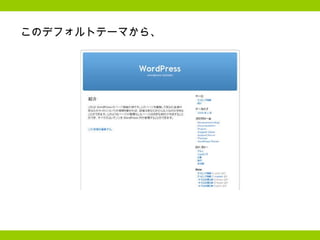 このデフォルトテーマから、 