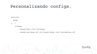 Personalizando configs.
services:
mysql:
[...]
volumes:
- ./mysql/data:/var/lib/mysql
- ./mysql/wallabag.cnf:/etc/mysql/mysql.conf.d/wordpress.cnf
 