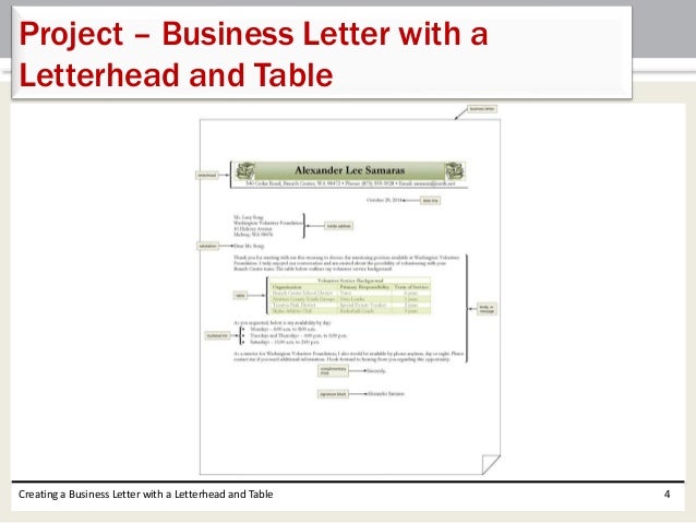 creating a letterhead in word