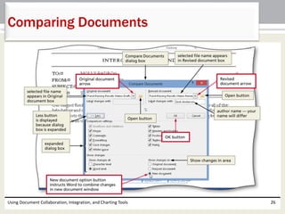 Comparing Documents 
Using Document Collaboration, Integration, and Charting Tools 26 
 
