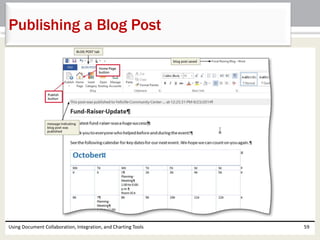 Publishing a Blog Post 
Using Document Collaboration, Integration, and Charting Tools 59 
 