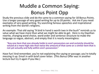 Word choice | PPT