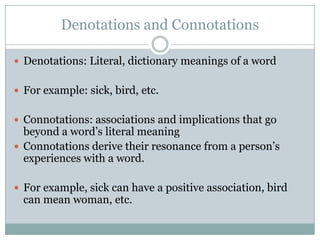 Word Choice Connotation Examples Word Choice, Word Order & Tone | PPTX