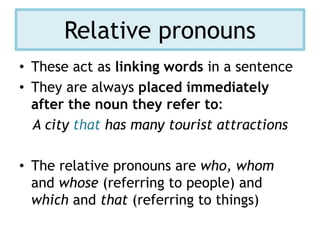 English Language Terminology: Word Classes | PPTX