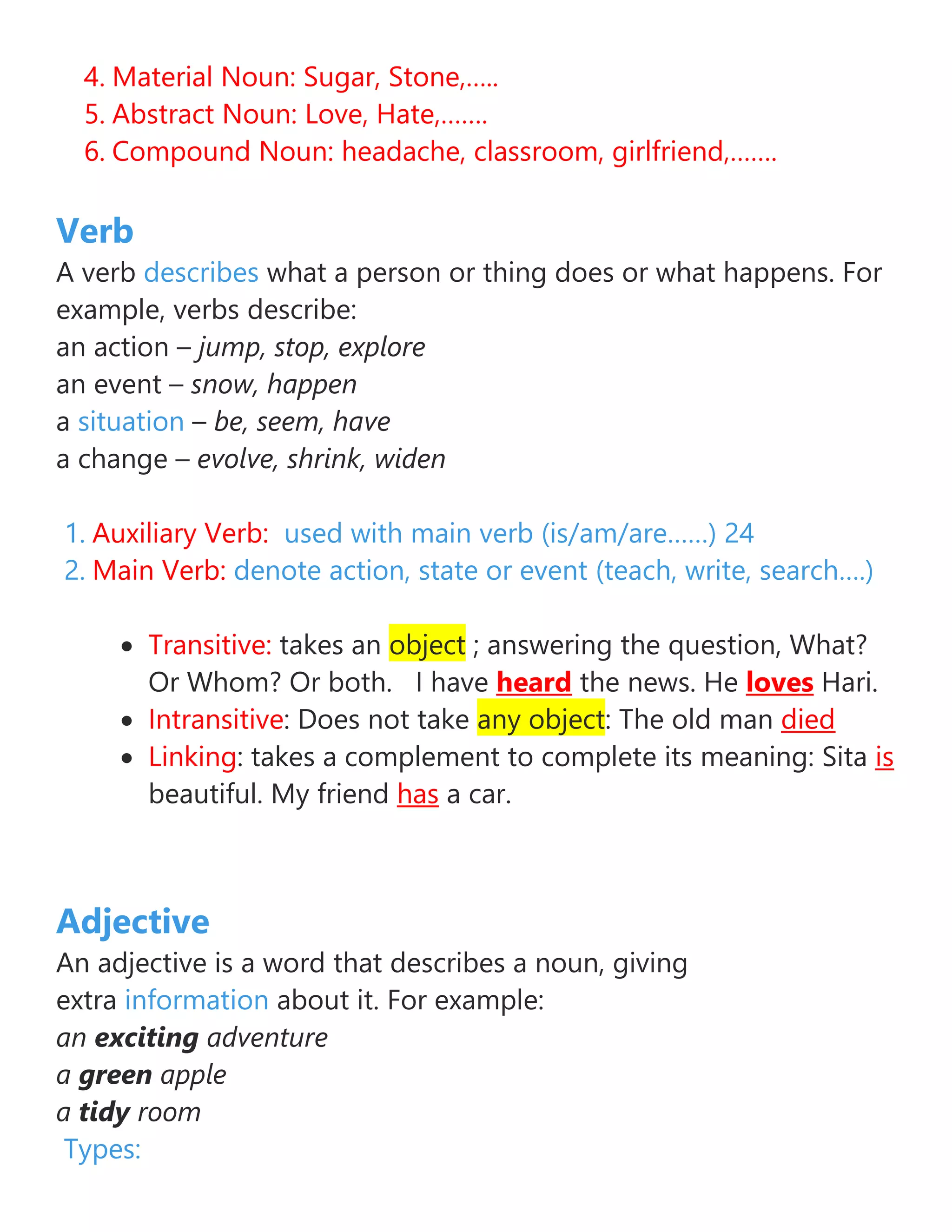 Word classes / Part of speech | PDF