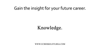Gain the insight for your future career.
 