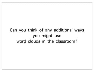 Word Clouds in the Classroom | PDF