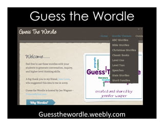 Guess the Wordle
Guessthewordle.weebly.com	
 