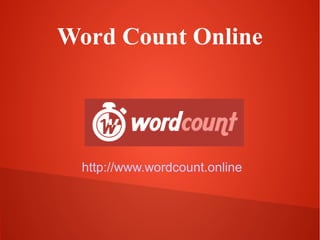 Word Count Online
http://www.wordcount.online
 