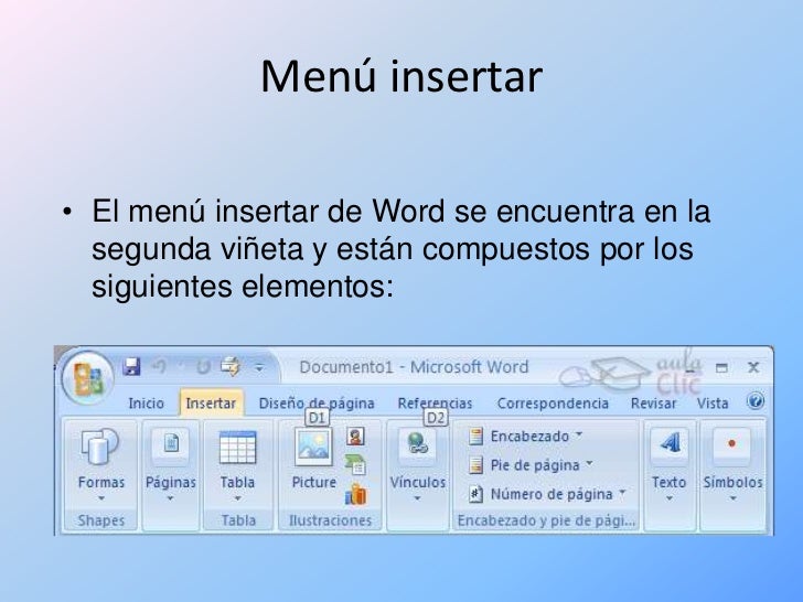 Presentación Insertar Word