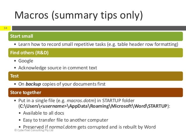word startup folder