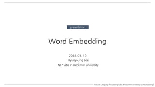 Word embeddings