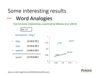 Some interesting results
15
www.cs.ucr.edu/~vagelis/classes/CS242/slides/word2vec.pptx
 