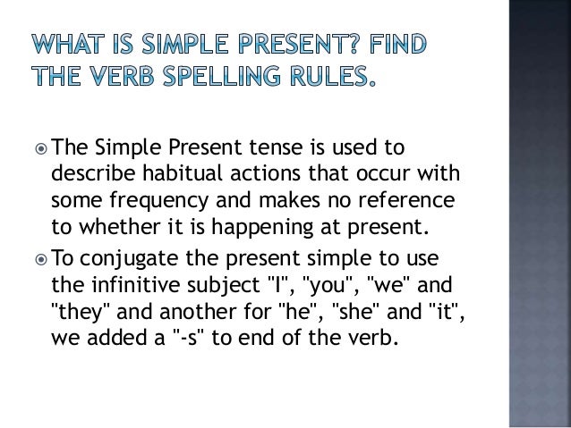 Word ending –ed or –s
