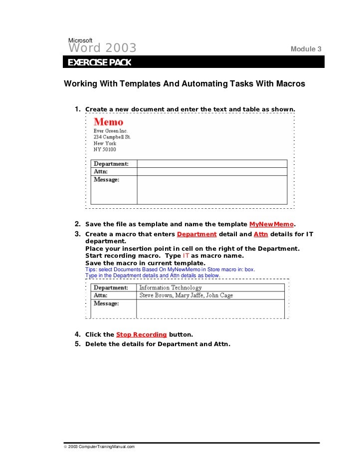 Word Exercises 1