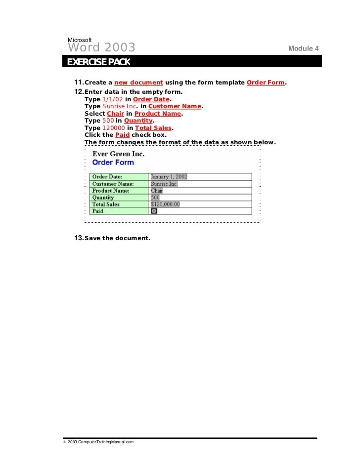 Word Exercises 1