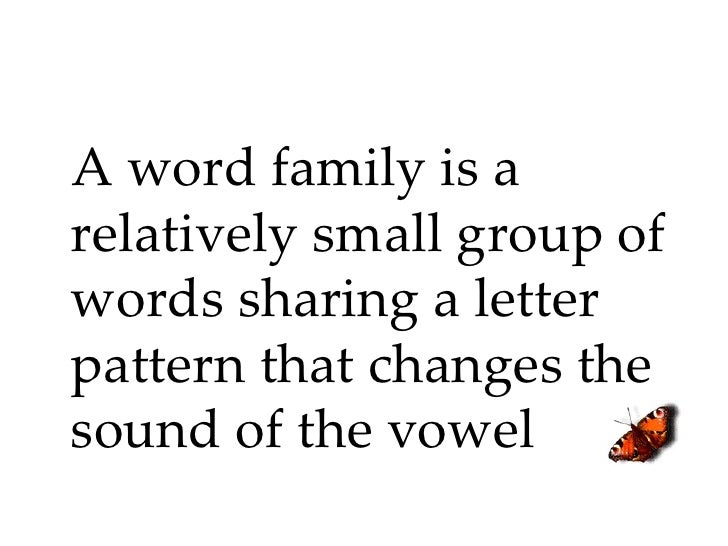 Word Families