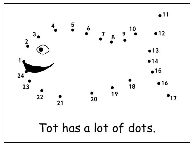 Tot has a lot of dots.
 