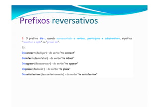 Prefixos reversativos
 