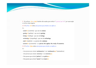Word formation - prefixes and sufixes