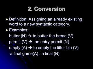 Word formation | PPT