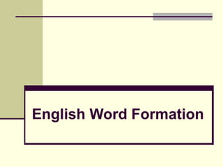 Comprehensive Guide to English Word Formation Processes and Examples | PPT