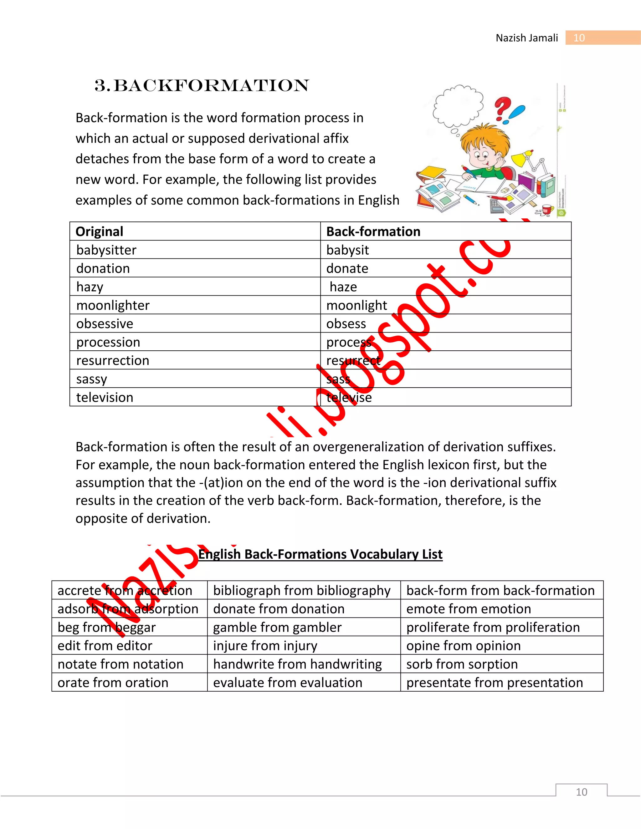 Word formation process english content my assignment | PDF