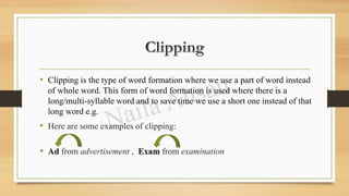 Word Formation Process in Linguistics by Naila Ahsan | PDF