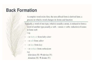 Word formation 