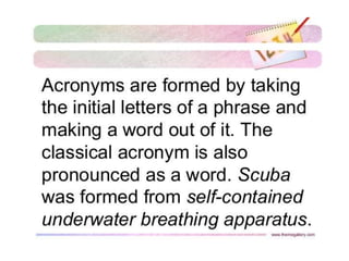 Word Formation Processes