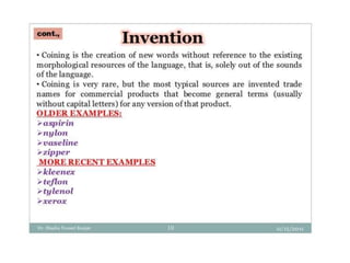 Word Formation Processes