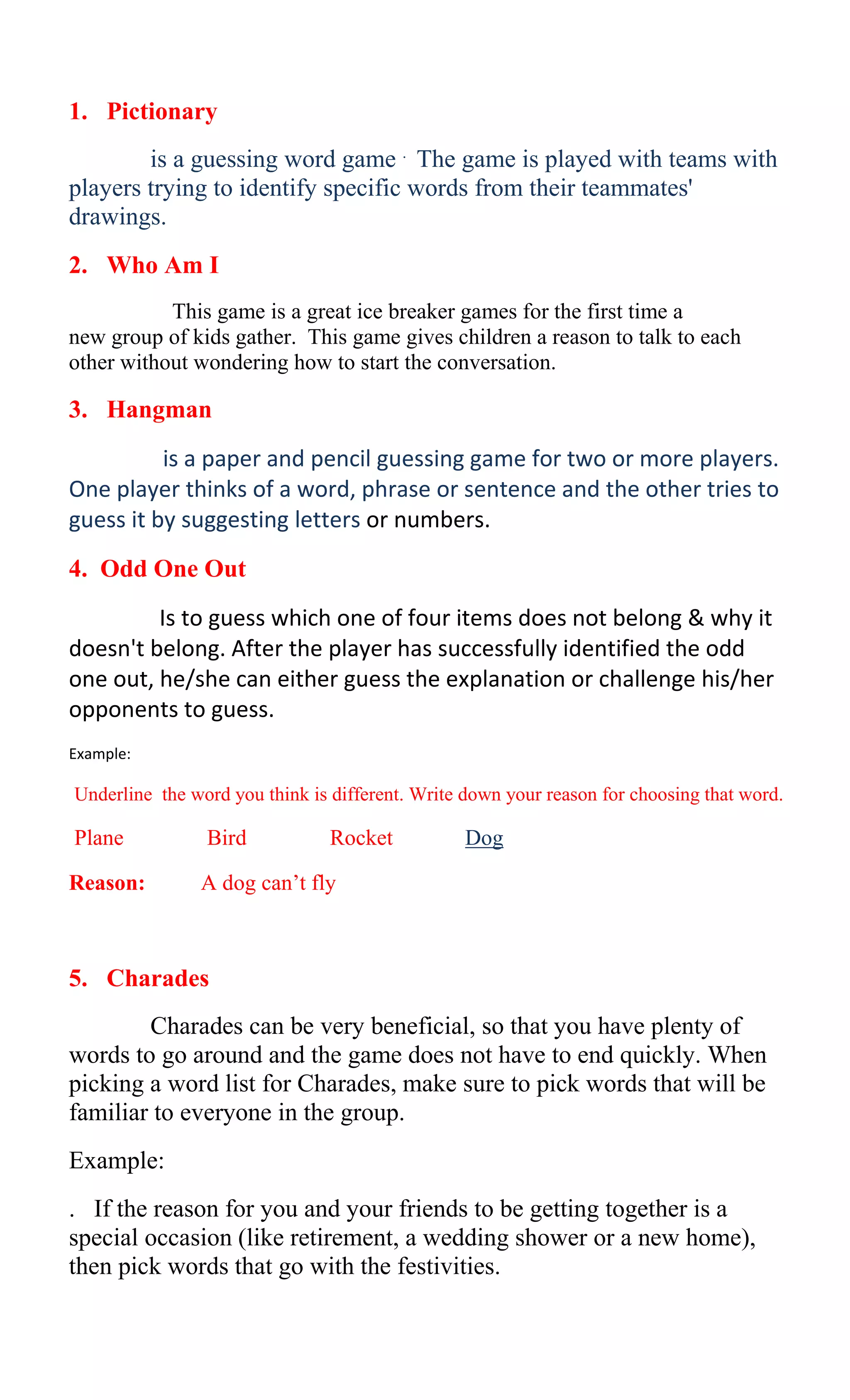 Word games | DOCX