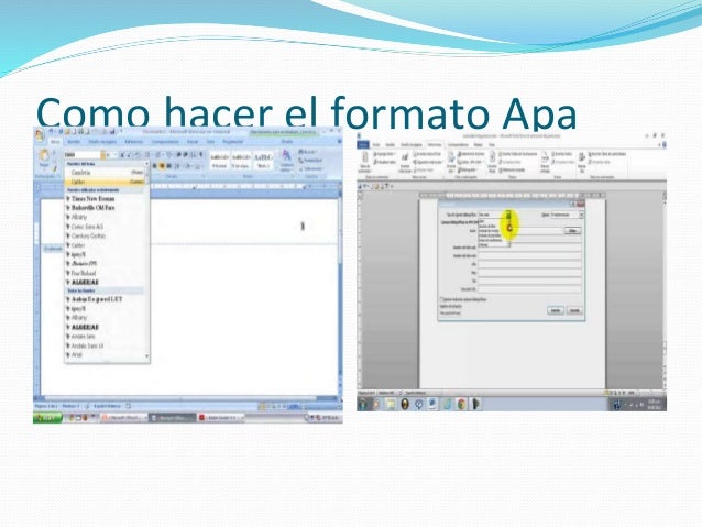 formato apa ejemplo word