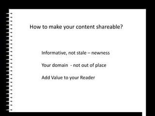 Rule 3:Shareable Would you share it if you were the reader?
