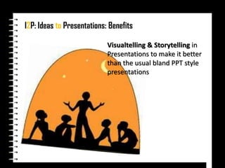 I2P: Ideas to Presentations: BenefitsCustom -shape your ideas to make saleable Concepts