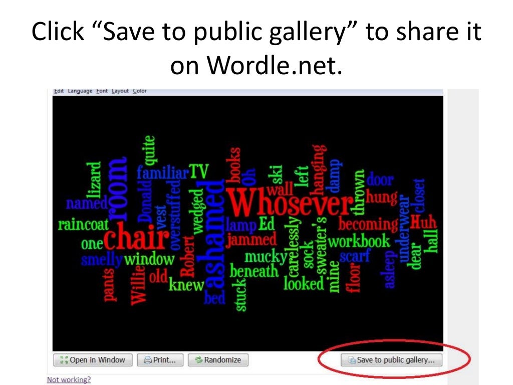 Making and Saving Word Clouds with Wordle